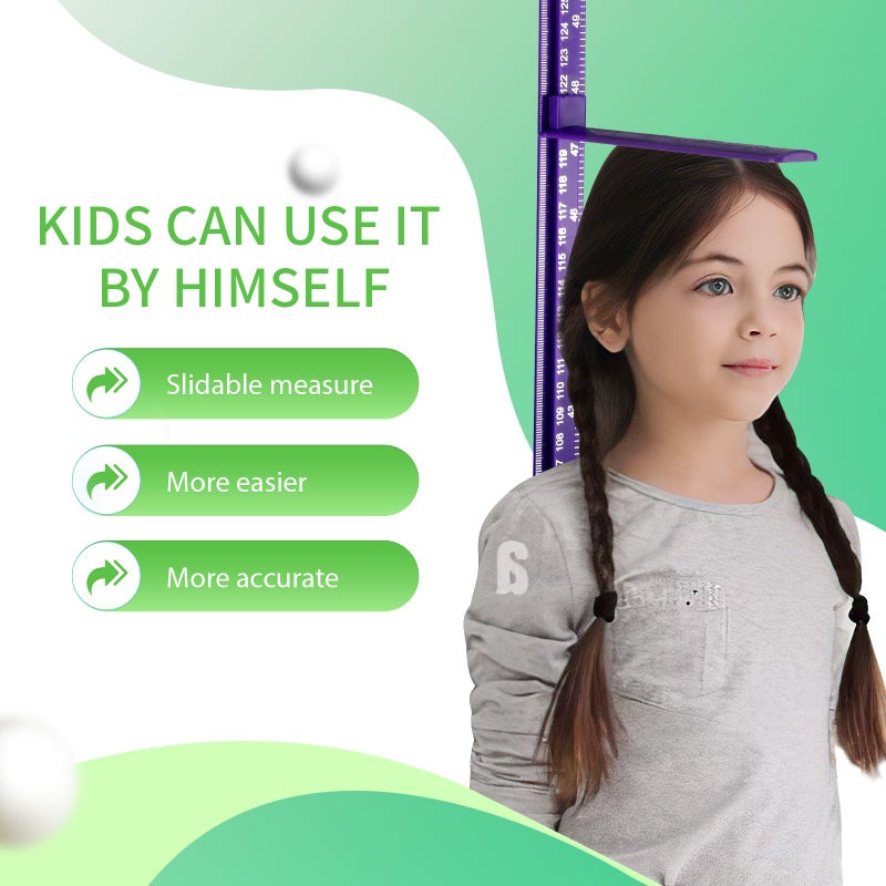 EASYXQ Growth Chart for Wall  Children Height Measurement 3D Removable Growth Height Chart Splicing Height Ruler for Kids Baby Nursery 79 inch (Purple) - Image 5